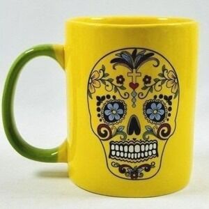 Dia de los Muertos Sugar Skull Ceramic Coffee Mug Mexican Folk Art Gothcore NICE